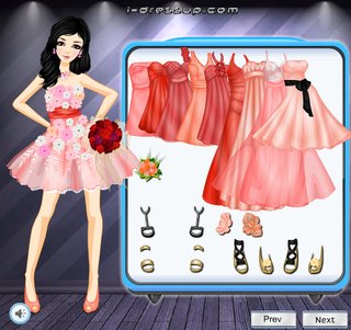 Одевалка Коралловые Платья Подружек Невесты