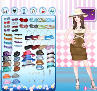 Одевалка : разноцветные обтягивающие платья