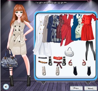 Одевалка платья тренчи