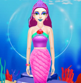 Раскрасьте куклу русалки