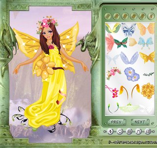 Одевалка маленькая садовая фея