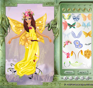 Одевалка маленькая садовая фея