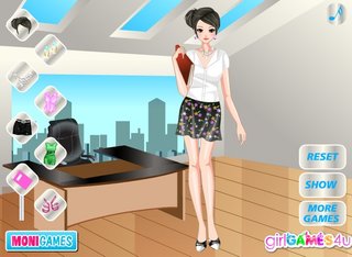 Одевалка секретарша