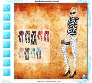 Одевалка : модные брюки с принтом