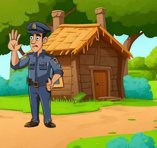 Полицейский ловит вора