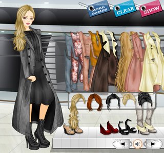 Одевалка девушка в очень длинном плаще