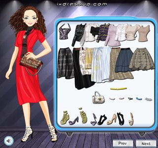 Одевалка : девушка в юбке