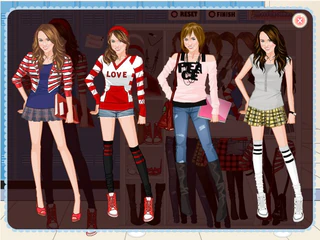 Одевалка Майли собирается в школу