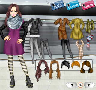 Одевалка теплые шарфы