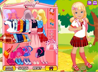 Одевалка : Аманда собирается в школу