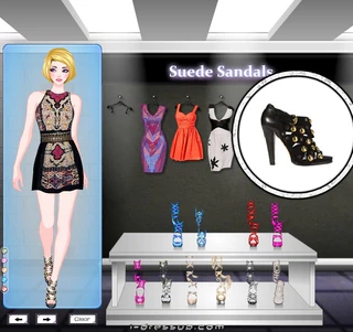 Одевалка : замшевые сандалии