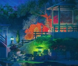 Побег пары из ночного сада