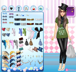 Одевалка платья с графическим принтом