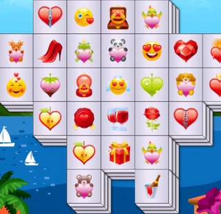 Маджонг с валентинками