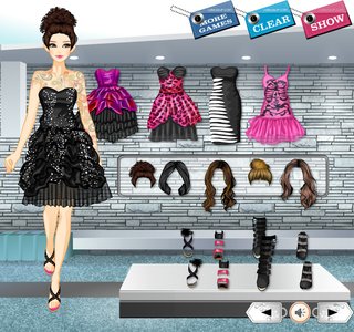 Одевалка панк стиль и платья