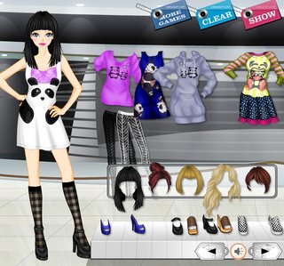 Одевалка худи и футболки с пандой