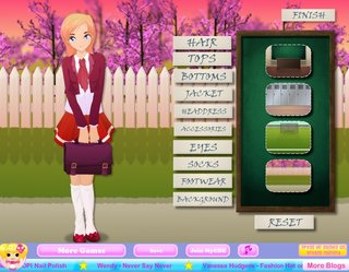 Одевалка японская школьная форма