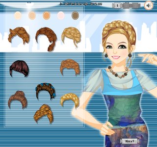 Одевалка с прической плетеная коса