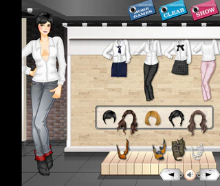 Одевалка белый верх черный низ