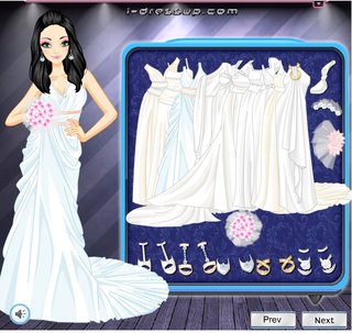 Одевалка свадебное платье в греческом стиле