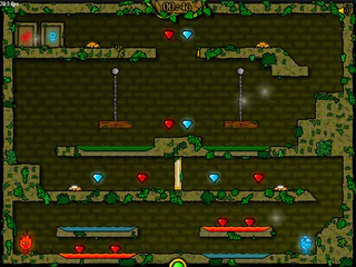 Fireboy and Water Girl in The Forest Temple