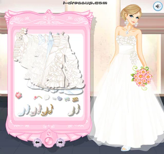 Одевалка платья для свадьбы на пляже