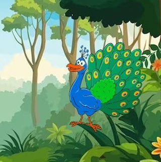 Павлин встречается с друзьями