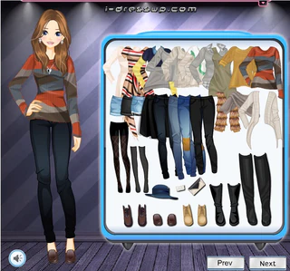 Одевалка стильные свитера