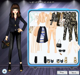 Одевалка оттенки золота